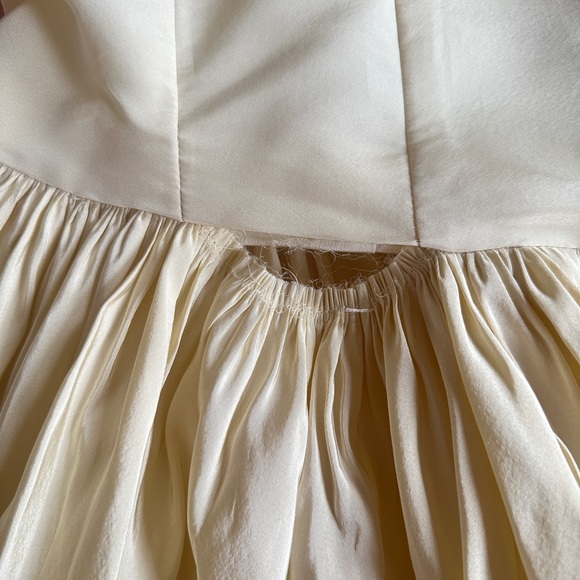 Rosie Assoulin Whoopsy Daisy Wedding Dress Ruffle Skirt Silk Faille - Picture 12 of 12